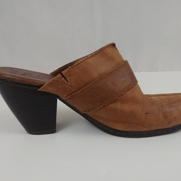 Born Concept Womens Brown Leather Mule Clogs Sz 9 - Picture 5 of 8